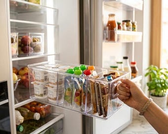 Clear Compartment Storage Organizer | Fridge & Pantry Bins | House Wave