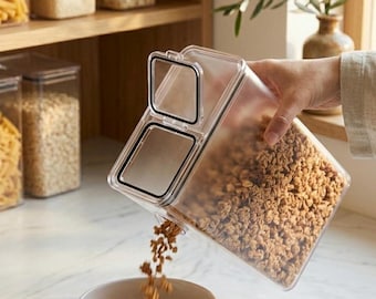 Luchtdichte dispenser voor droogvoer | BPA-vrije ontbijtgranencontainer | House Wave