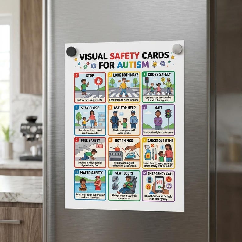 Visual Aids Rintable Autism Visual Cards, Autism Visual Aids, Emotion Flash Cards, Routine ...