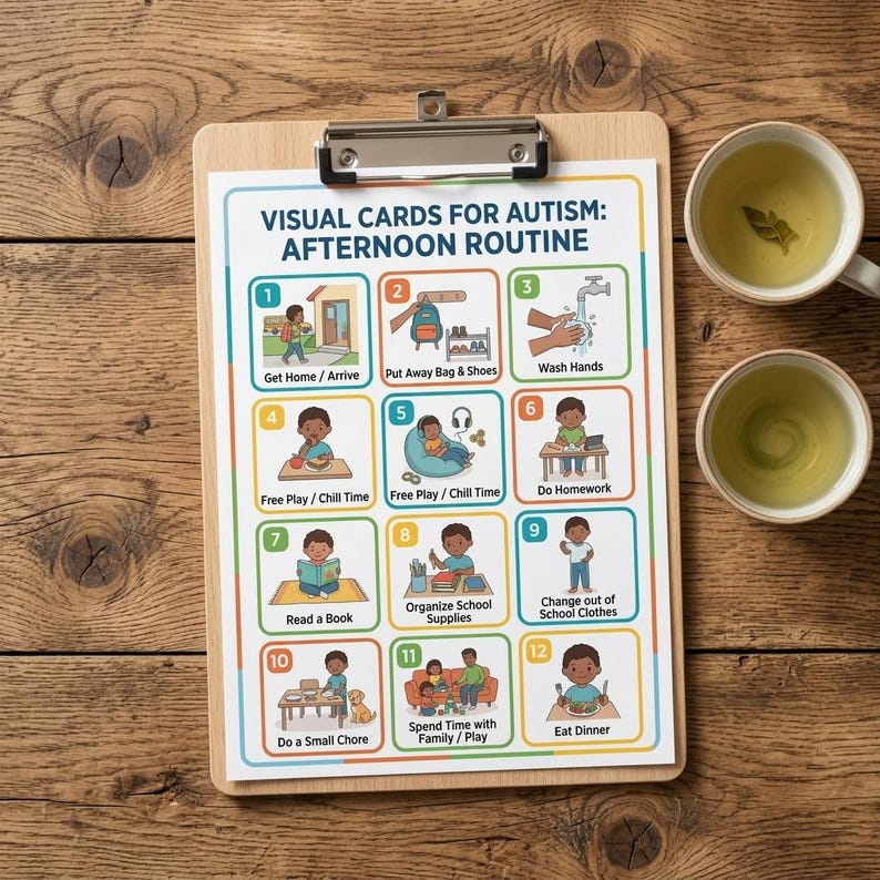 Visual Aids Rintable Autism Visual Cards, Autism Visual Aids, Emotion Flash Cards, Routine ...