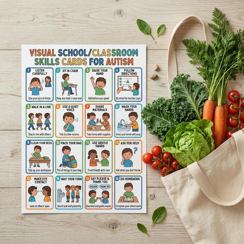 Visual Aids Rintable Autism Visual Cards, Autism Visual Aids, Emotion Flash Cards, Routine ...