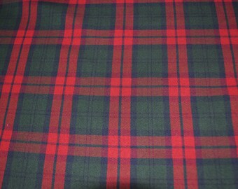 Lindsay Modern Tartan Fabric. Soft Poly viscose. Machine Washable.  Price per half metre.