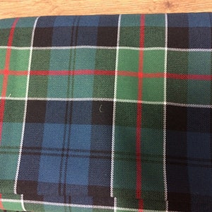 Colquhoun Ancient Tartan Fabric. Soft Poly viscose. Machine Washable. Price per half metre. image 2