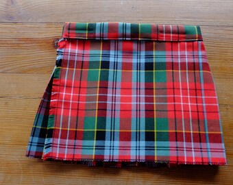 Caledonia tartan Baby Kilt, Various Sizes available , Poly viscose, Machine washable. Handmade in Scotland.