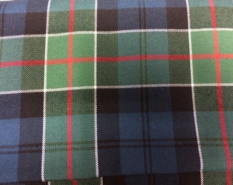 Colquhoun Ancient Tartan Fabric. Soft Poly viscose. Machine Washable.  Price per half metre.