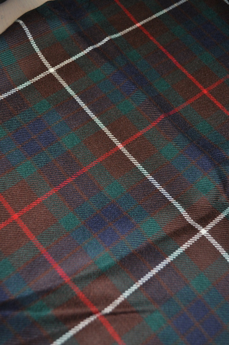 Fraser Tartan Fabric. 100 10oz Pure New Wool. Remnant Piece. Etsy