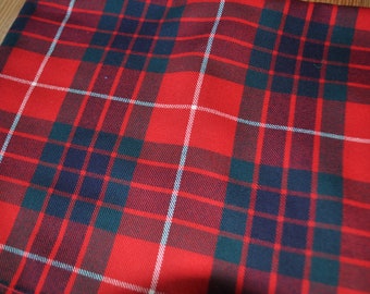 Fraser Tartan Fabric. 100% 10oz Pure New Wool. Remnant Piece. Hunting Modern and Red Modern available.