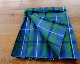 Douglas Ancient tartan Baby Kilt, Various Sizes available , Poly viscose, Machine washable. Handmade in Scotland.