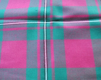 MacGregor tartan Fabric. 100% 8oz Pure New Wool. Remnant Piece. Hunting Ancient Available. Woven in Scotland.