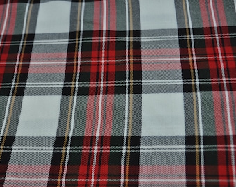 Stewart Tartan Fabric. 100% 10oz Pure New Wool.  Remnant Piece. Stewart Hunting Weathered, Hunting, Muted & Dress Available