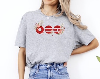 BTS K-Pop Concert T-Shirt, Bangtan World Tour Tee, Floral Logo Kpop Fan Shirt