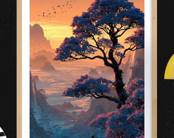 Apfel Frontiers of Pandora Spiele Poster Wandkunst, Pandora Wilderness Landschaft Gamer Decor Digitaler Download