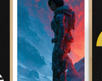 Gears 5 Gaming Poster, Wall Art, Kait Diaz Vasgar Snow Wasteland, Gamer Room Decor, Digital Download