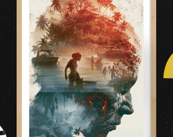Dead Island Gaming Poster, Video Game Wall Art, Tropical Zombie Survival Island, Gamer Room Decor, Digital Download