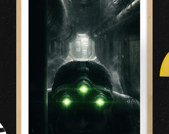 Splinter Cell Blacklist Gaming Poster Wall Art Sam Fisher Stealth Operative Gamer Room Decor Digital Download