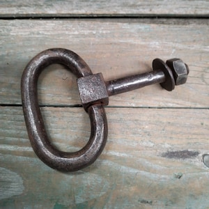 Heurtoir de porte lourd ancien en fer forgé, France x353 image 1