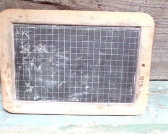 French Vintage School double-side slate blackboard x02