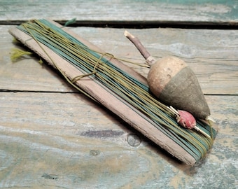 Ligne de pêche antique, France début 1900 x373