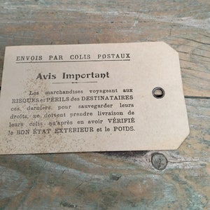 Antique French Postal Carboard Address Label From Madelios Paris to a ...