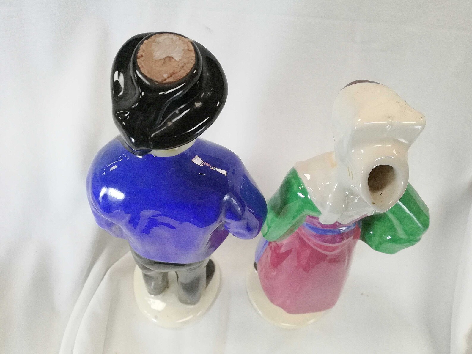 Vintage Henriot Quimper Handpainted Liquor Bottle Figurine Etsy