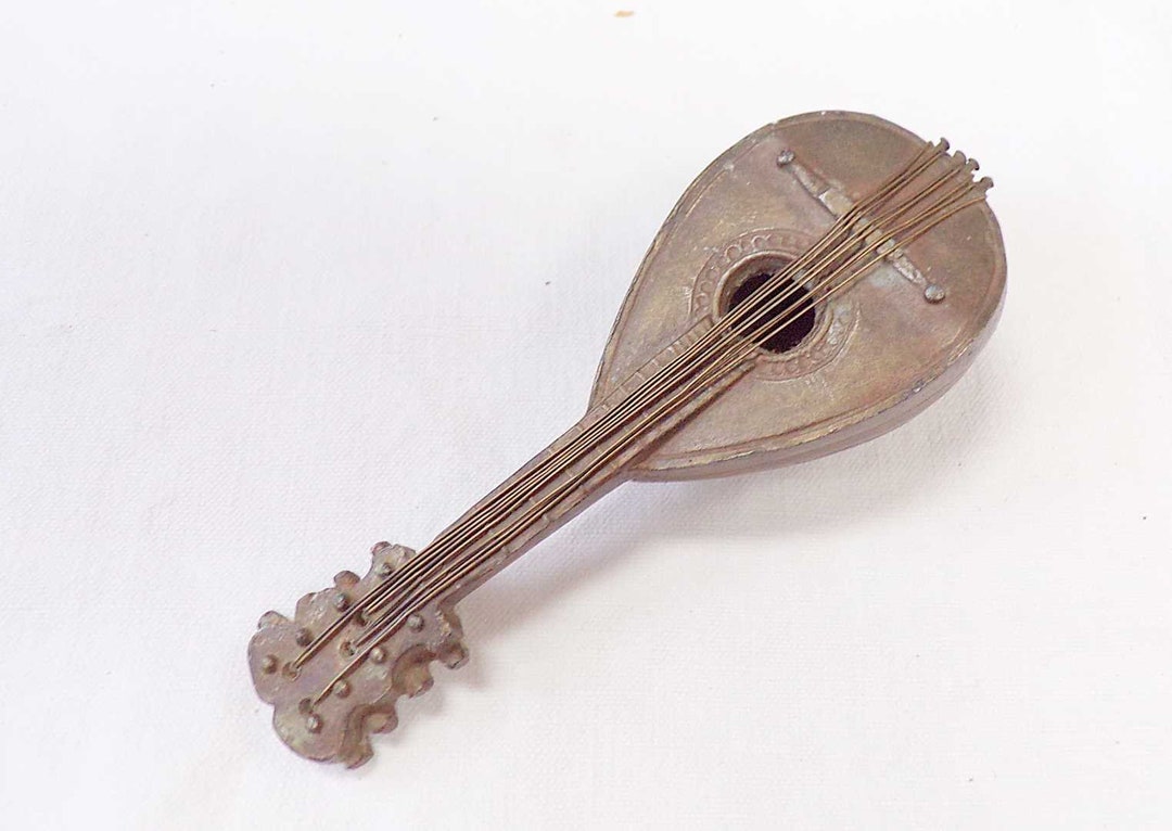 Vintage Hand painted Mini Mandolin 20”