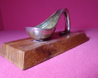 French Vintage Pipe Display Holder stand Silver plated 50s s662