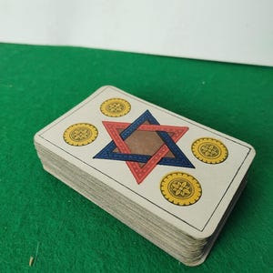 Antico gioco di carte francese "L'Aluette" circa 1900 (s722)