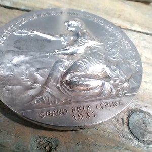 Médaille d'argent bronze antique français Grand Prix Lépine 1931 x365 image 3