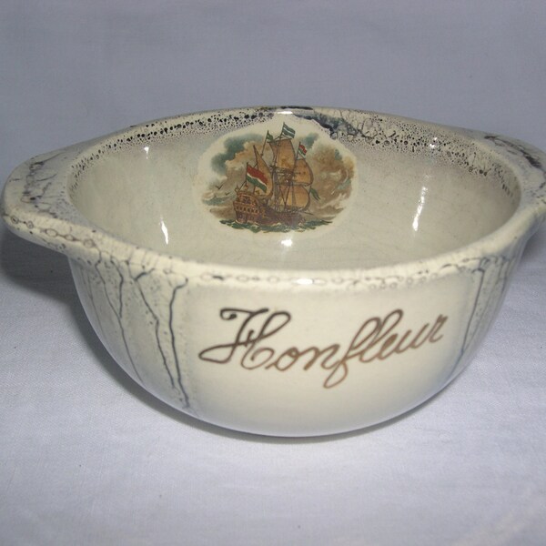 Vintage francese Honfleur Normandia colazione portarsi la ciotola