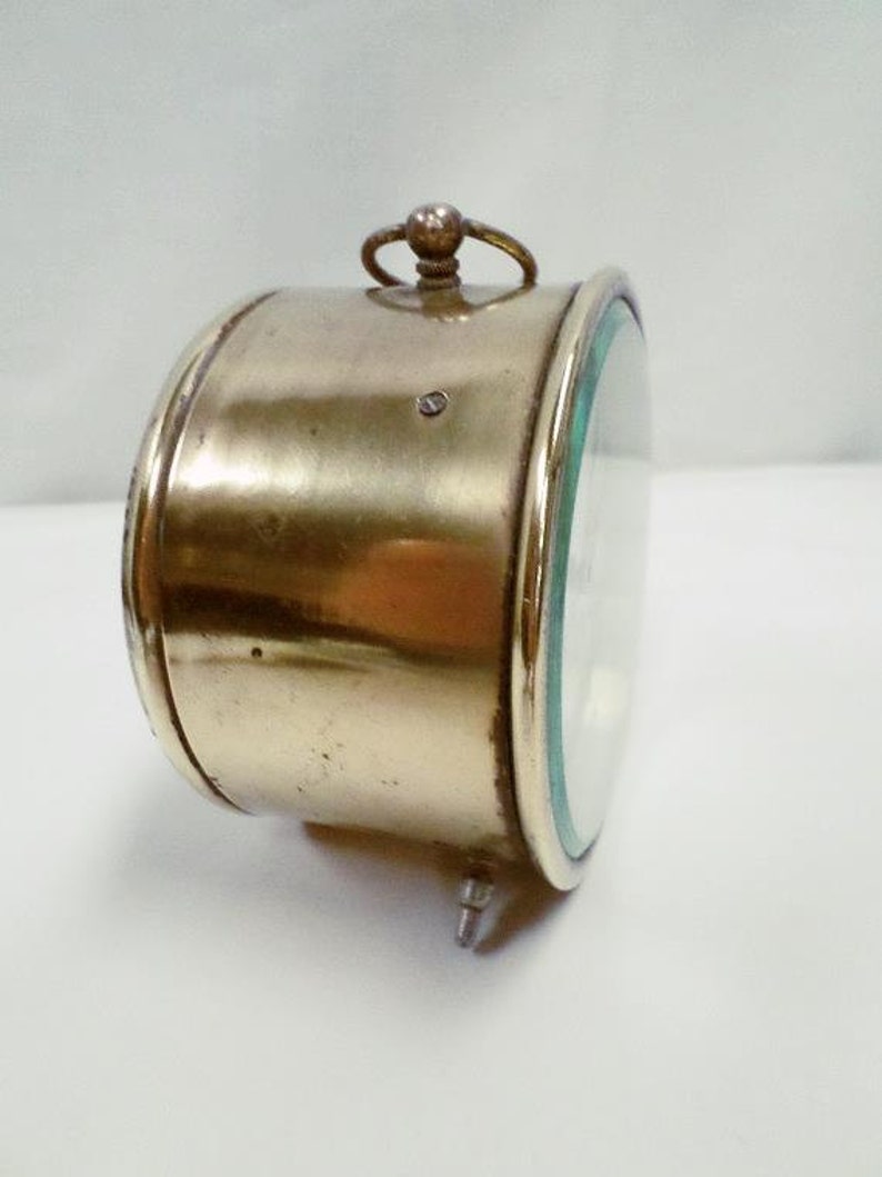 French Antique Brass Alarm Clock 1800s W624 Etsy