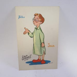 Cartolina d'epoca francese Cacao Chocolate Tobler Walt Disney anni '60 Jean Darling Peter Pan t421