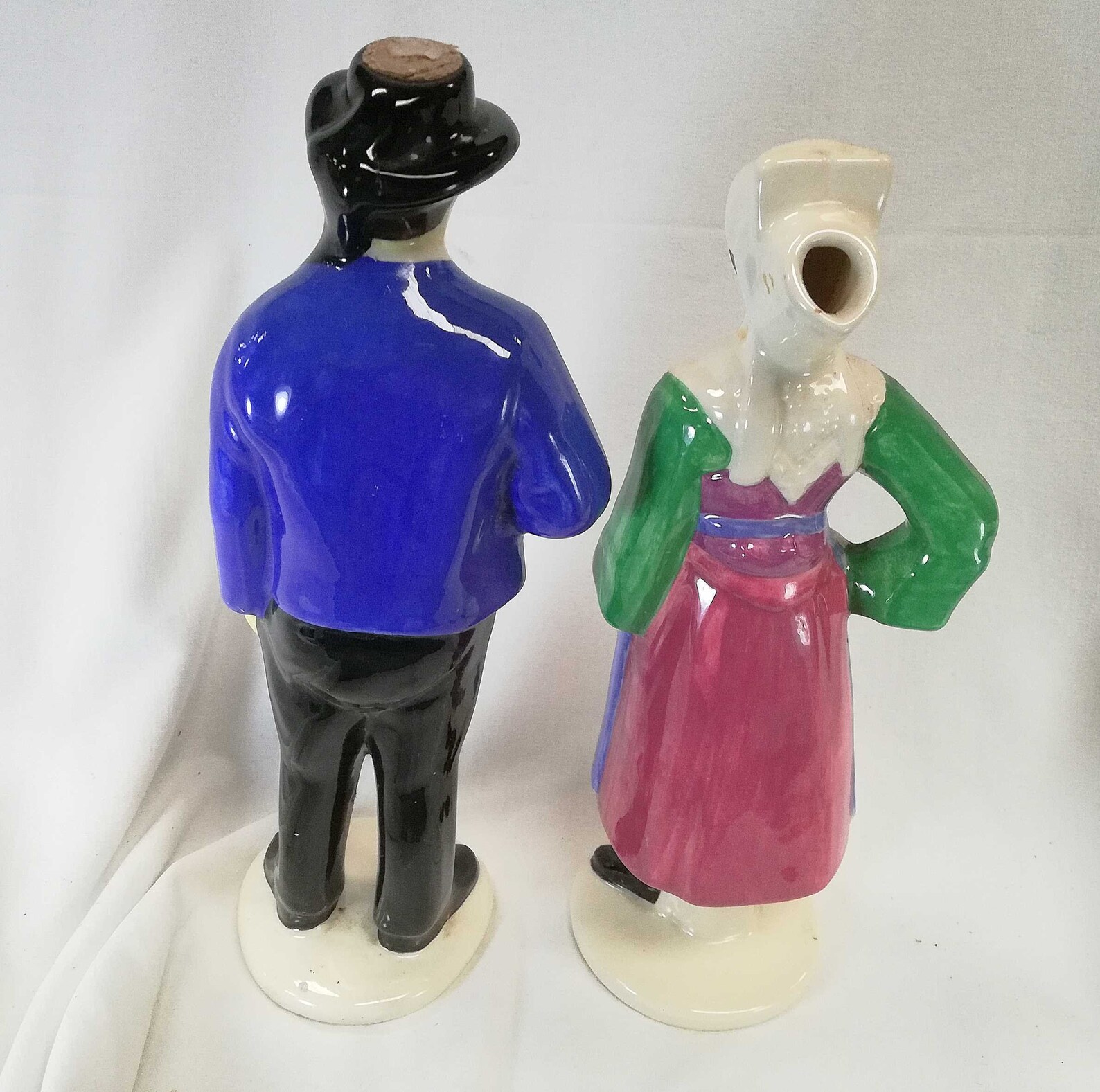 Vintage Henriot Quimper Handpainted Liquor Bottle Figurine Etsy