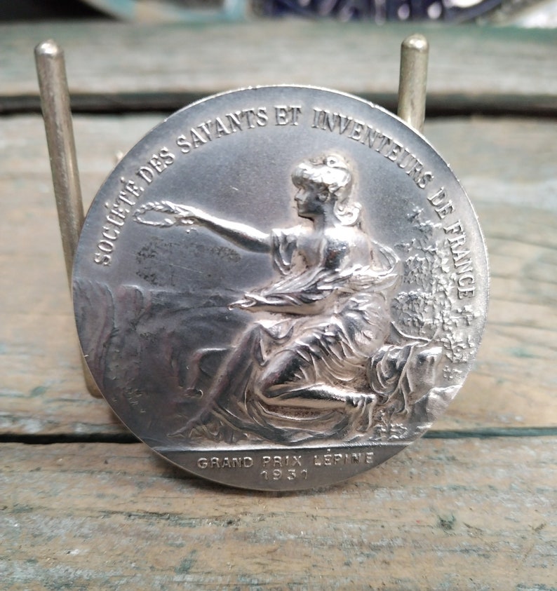 Médaille d'argent bronze antique français Grand Prix Lépine 1931 x365 image 1