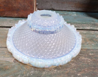 Français vintage Bleu Opalescent Art Déco lampe Light Shade 30s Ezam France s565