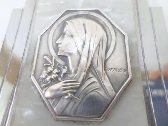 French Antique Religious Jewelry Medal Pilgrimage Notre dame De