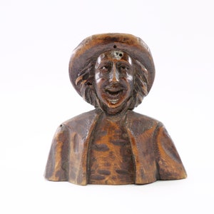 Miniature paysanne antique, sculpture en bois sculpté, figurine bretonne t286 image 2