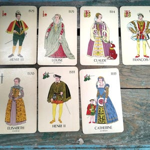 Vintage Französisches Kartenspiel Kostüm 1600 Jahrhundert François 1er (x126)