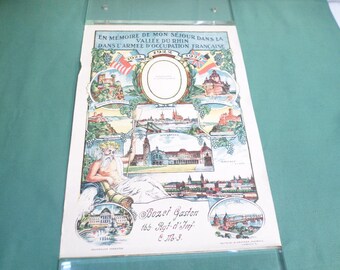 WW1 Antique Poster Occupied Germany 20s v231 WW1 Antique Poster Occupied Germany 20s v231