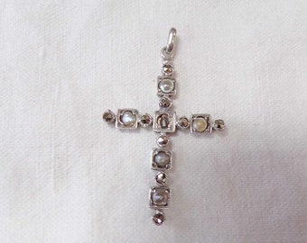 French religious jewelry Silver Cross Crucifix pendant s181