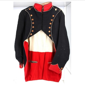 Rare French Antique Napoleon Bonaparte Army Costume Fantassin Grenadier Soldier 20s (x461)