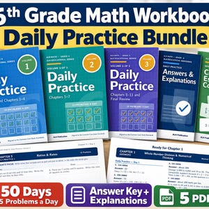 6th Grade Math Workbook | 150 Days of Daily Practice + Answer Key