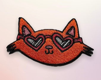DISCONTINUED - IN Stock - Cool Cat Iron On Patch