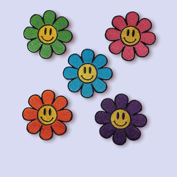 DISCONTINUED -In Stock- Flower Power Iron On Patch, Flower Patch, Hippie Patch, Retro Patch, 90s Patch, 60s Patch, 1970s