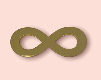 Gold Infinity Infinite Lemniscate 1.5 Inch Infinity Gold Enamel Pin Brooch Math Mathematical Symbol Mathematician