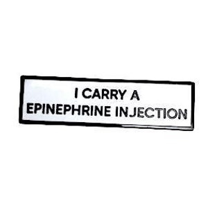 I Carry A Epinephrine Injector Typo Error Discounted SMALL SIZE PIN Communication 1.5 Inch Identity Enamel Pin