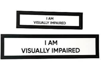 I Am Visually Impaired Communication Stickers Set of 2
