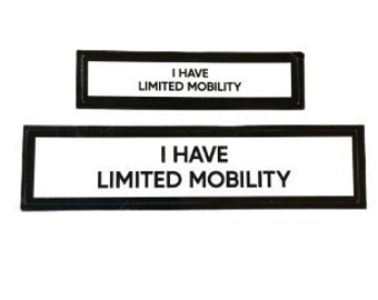 I Have Limited Mobility Communication Stickers Set of 2
