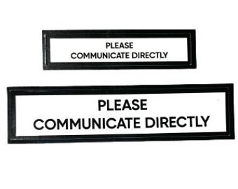 Please Communicate Directly Communication Stickers Set of 2