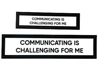 Communicating Is Challenging For Me Communication Vinyl Stickers Set of 2