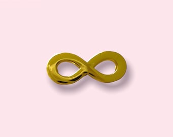 Mini Autistic Pride Infinity Gold Enamel Pin Brooch Autism Neurodiversity 1 inch